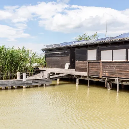 Große Flachdach-Seehütte in Toplage am offenen See - Bild 3