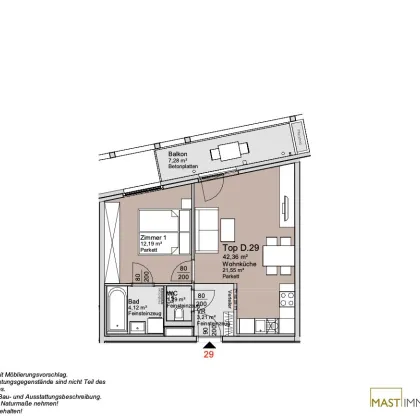 *Provisionsfrei* 2-Zimmer Wohnung unweit des Donauzentrums! - Beziehbar Ende 2026! - Bild 3