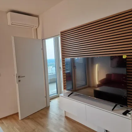 WEITBLICK garantiert: Modern möblierte 2-Zimmer-Wohnung mit Klima im One-Tower mit Pool und vielen Extras im Haus! - Bild 2