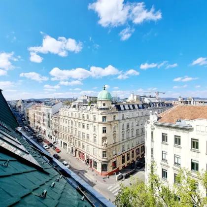 Neuer Preis! Einzigartige Eckwohnung im Dachgeschoss! Rarität in 1070 Wien! Viel Glas + 4 Zimmer + Atemberaubender Wienblick + Hochwertige Ausstattung + Beste Lage im Herzen der City! - Bild 2