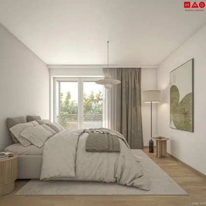 41 m² Wohnbereich + 26 m² sonniger Eckbalkon auf 2 Seiten mit Aussicht + Modernes Energiekonzept = Wohlfühlwohnen mit kleinem ökologischen Fußabdruck! - Bild 3