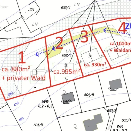 Rastbühel - in 10 Minuten in der Plüddemanngasse in Graz! 4 attraktive Baugrunstücke! Gleich besichtigen! - Bild 3