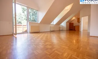 +VOR den Toren WIENS + Helle, gemütliche 3 -Zimmer + mit 36 m² Wohnküche und 7,8 m² Balkon + grüner Innenhof, hell, ruhig, 1. OG, Dachgeschoss, D+