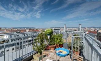 GRANDIOSER BLICK ÜBER WIEN - GEMÜTLICHE 6 ZIMMER DACHGESCHOSSWOHNUNG AUF ZWEI EBENEN mit schöner DACHTERRASSE