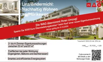 Sonnenorientiertes Wohnen im obersten Stockwerk + Innovatives Energiekonzept mit Fußbodenheizung u. Deckenkühlung = Modernes Wohlfühlwohnen!