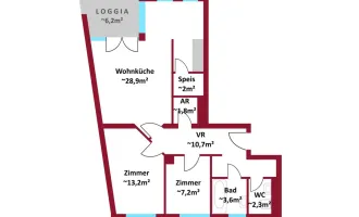 3-Zi mit Loggia in ausgezeichneter Lage I Grün-Ruhelage I zur Eigennutzung ab 9/2025 beziehbar - bis dahin noch vermietet I Garagenplätze