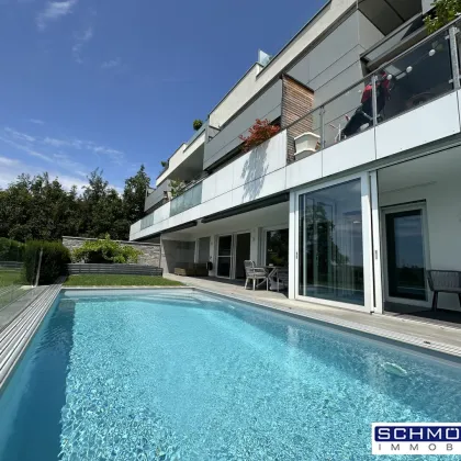 Wohnen wie im Bungalow - Exklusive Gartenwohnung mit Pool und grandioser Aussicht - Bild 3