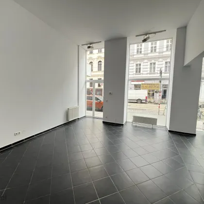 UNBEFRISTET - gut sichtbare rd. 63 m2 Geschäftsfläche mit 3 Räumen, Teeküche, WC und Kellerabteil in der Porzellangasse - Bild 2