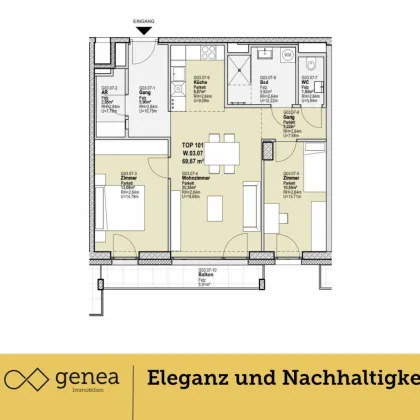 Grünes Wohnen in Esplanade 7 | Luxuriöse Wohnungen mit Balkon | Provisionsfrei - Bild 3