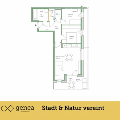 Provisionsfrei | Traumwohnungen in Jakomini Verde | Urban und grün zugleich - Bild 2