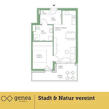 Wohnen im Grünen | Provisionsfrei | Hochwertige Apartments in JV Haus K - Bild 2