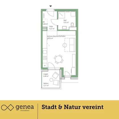 Provisionsfrei | Traumhafte Wohnungen in Jakomini Verde Haus K | Urban & Naturnah - Bild 2