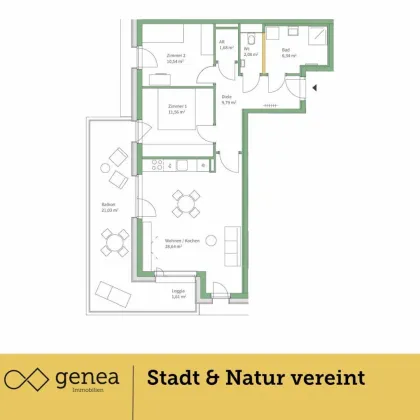 Ihr neues Zuhause in Graz | Provisionsfrei | Ruhige Grünlage im Jakomini Verde - Bild 2