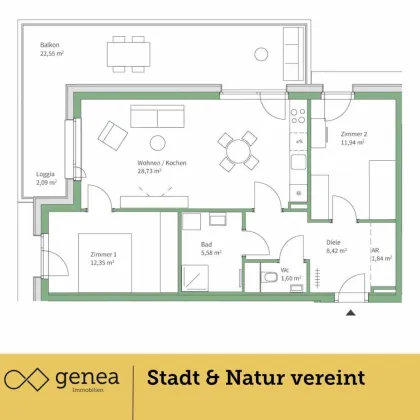 Provisionsfrei | Exklusive Wohneinheiten in Jakomini Verde Haus K | Komfort trifft Natur - Bild 2