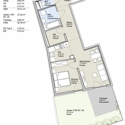 *April 2025* Kagraner Platz - Provisionsfreie 2 Zimmer Gartenwohnung! - Bild 2