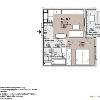 *Ende 2026* Provisionsfreie 2-Zimmer Wohnung mit Loggia! - Bild 3