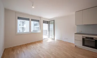 ASG IV-Qualitatives Wohnen in urbaner Lage: hochwertiger 1-Zimmer ERSTBEZUG mit Balkon! Tischler-Einbaumöbel! +Provisionsfrei+