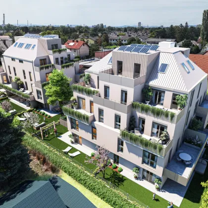 WOW - Die perfekte Gartenwohnung! Ideale Raumaufteilung + Luftwärmepumpe und Solaranlage + Grün- und Ruhelage + Garage! Wien´s schönste Wasser-Platzl ums Eck! - Bild 2