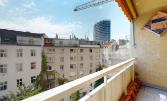 Zu Fuß in den 1. Bezirk. 2-Zi-Wohnung mit Loggia in Ruhelage, direkt bei der U-Bahn Nestroyplatz