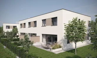 Top 7 Gefördertes Eckreihenhaus in Enns: 5 Zimmer, Terrasse, Eigengarten, PV- Anlage, belagsfertig!