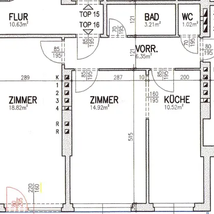 Sanierungsbedürftige 4 Zimmerwohnung beim Bahnhof Floridsdorf (Ruhelage/Grünblick) - Bild 3