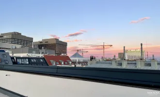 Modernes und stilvolles Penthouse mit großzügiger Dachterrasse und Blick auf Wien - A\\