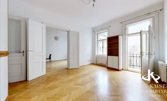 Südseitige Altbauwohnung, 2-Zimmer, 1m² Balkon in Top-Lage im 9. Bezirk!