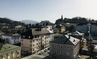 Hippe 3 Zi Dachgeschosseckwohnung mit Loggia - über den Dächern von Salzburg Mülln - nahe LKH