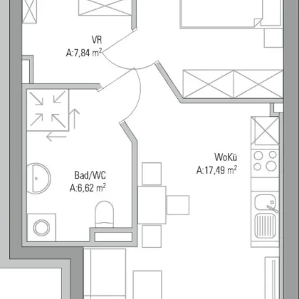 Traumhafte 2-Zimmerwohnung in Premstätten mit Süd-Balkon und Tiefgaragenparkplatz - Bild 2