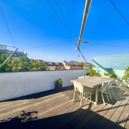 Lichtdurchflutetes LUXUS-Penthouse mit DREI TERRASSEN mit gesamt 112 m² und einzigartigem Ausblick auf den DONAUKANAL und das ZENTRUM von WIEN - Bild 3