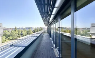 Lichtdurchflutetes LUXUS-Penthouse mit DREI TERRASSEN mit gesamt 112 m² und einzigartigem Ausblick auf den DONAUKANAL und das ZENTRUM von WIEN