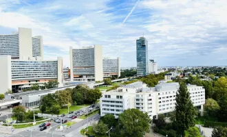 Top möblierte Wohnung im Hochhaus "Neue Donau" direkt an der Reichsbrücke - vis a vis DC Tower und Uno City