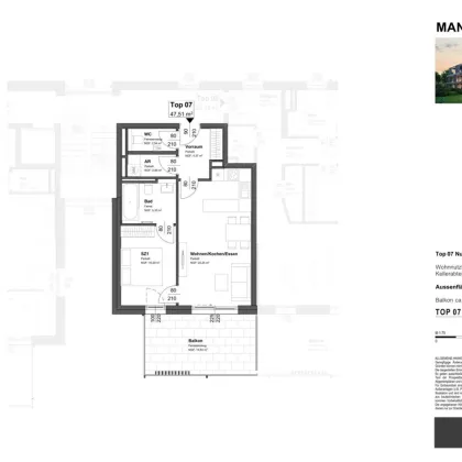 Mandlgasse 5, Top 07: 2-Zimmer Wohnung mit XL Balkon - Bild 2