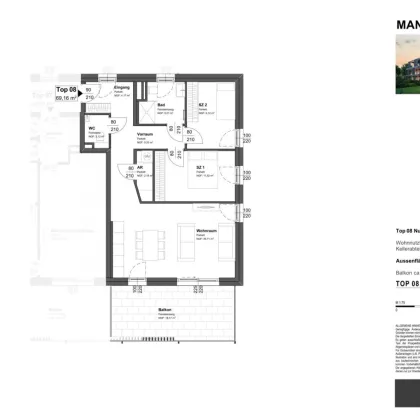 Mandlgasse 5, Top 08: 2-Zimmer Wohnung mit XL Balkon - Bild 2