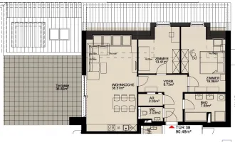 Breitenlee - Lindenhof! 42 freifinanzierte Mietwohnungen - in den Größen von ca. 39m² bis ca. 90m².