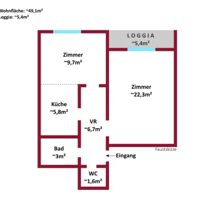 U3 in zwei Gehminuten I Shopping Center Simmering in wenigen Gehminuten I Großes Wohnzmmer mit Loggia - Bild 2