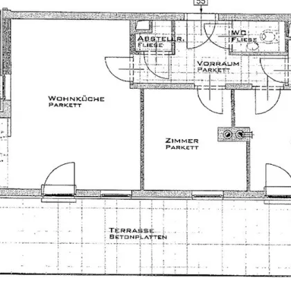 HOLBEINGASSE, UNBEFRISTET, klimatisiertes 63 m2 Dachgeschoß mit 33 m2 Terrasse, Wohnküche, 2 Zimmer, Wannenbad, Parketten - Bild 3