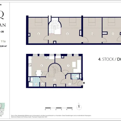 TOP 11A I 5 Zimmer I Dachgeschoß  I Innenhoflage I U6 Nähe I Neubau - Bild 3