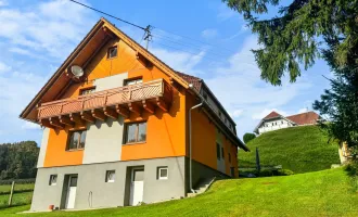 NATUR PUR: Erdgeschoss in ruhigen Zweifamilienhaus mit Blick ins Grüne