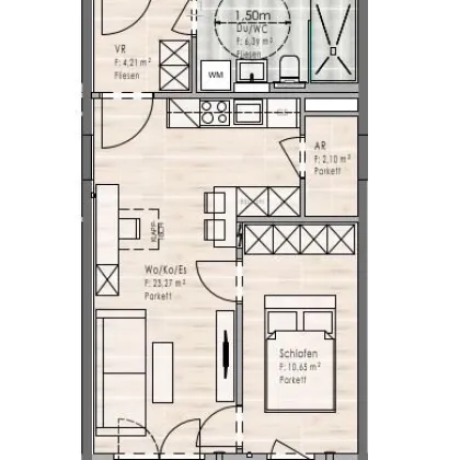 Erstbezug: Smarte 2-Zimmer Wohnung im 2. OG / Top B10 - Bild 2