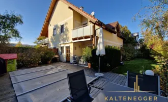 Gepflegte Doppelhaushälfte mit Swimmingpool nahe der Burg Liechtenstein