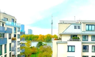 Alte Donau - Top attraktives, sonniges Terrassenappartement mit Blick auf Alte Donau!