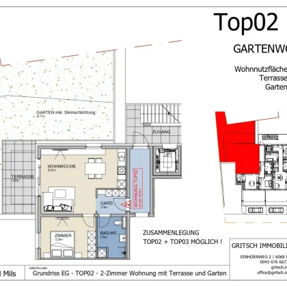 Wunschkonzert - Maßgeschneiderte Neubau 2-Zimmer Gartenwohnung in Toplage in Mils zu verkaufen - TOP02 EG - Bild 2