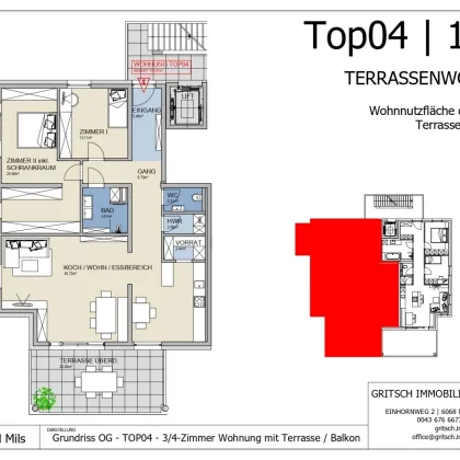 Wunschkonzert - Maßgeschneiderte Neubau 3/4-Zimmer Terrassenwohnung in Toplage in Mils zu verkaufen - TOP04 OG - Bild 2