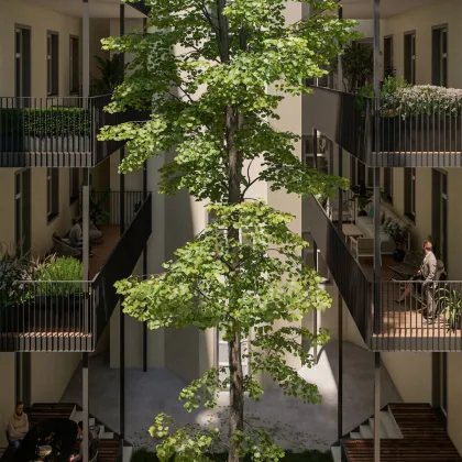 Terrasse I Sanierte Hofwohnung mit Eigengarten I Altbaujuwel [A\\] - Bild 3