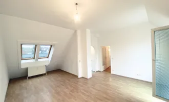 NEU! Lichtdurchflutete 2-Zimmer-Dachgeschosswohnung mit riesiger Terrasse!