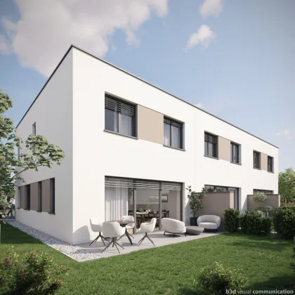 Gefördertes Eckreihenhaus in Asten: 4 Zimmer, Carport und Parkplatz, Terrasse, Eigengarten, belagsfertig! - Bild 2