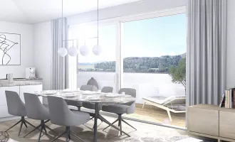 Smart Living - 2 Zi. Dachgeschosswohnung in Mondsee - Tiefgraben "Trio" - XXL-Dachterrasse mit ca. 29 m², Tiefgarage und Lift - Baurechtseigentum